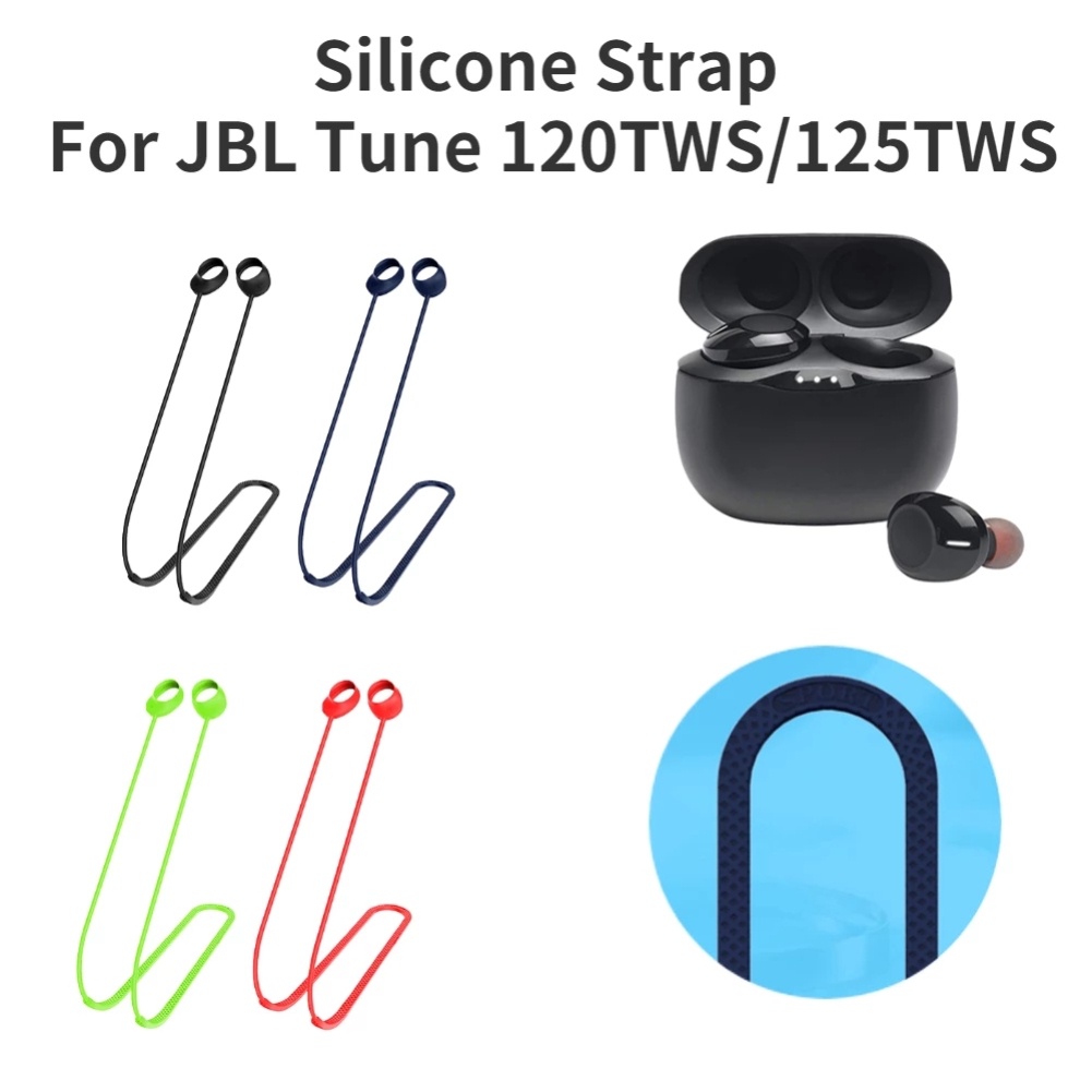 Fone De Ouvido De Silicone Lanyard Macio Anti-Perda Correia Para JBL Tune 120TWS/125 Com Pescoço Suspenso