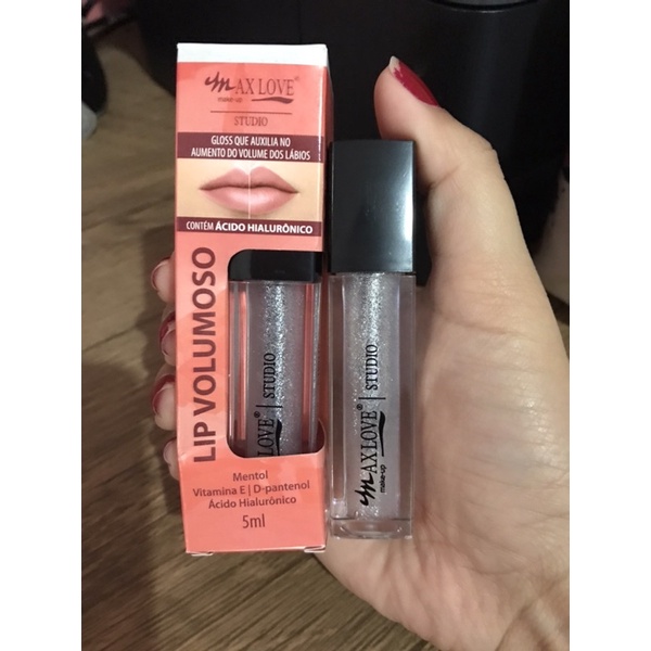 Lip Volumoso Max Love Gloss com Glitter e Brilho para aumentar os ...