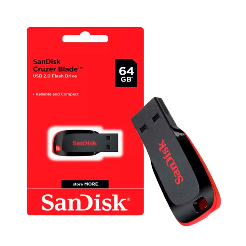 PenDrive 16gb 32gb 64gb Sandisk Cruzer Blade Lacrado