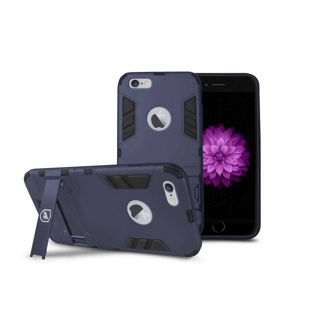 Capa Case Capinha Armor Gshield iPhone 6Plus / 6s Plus Azul com Suporte Kickstand e Proteção Militar