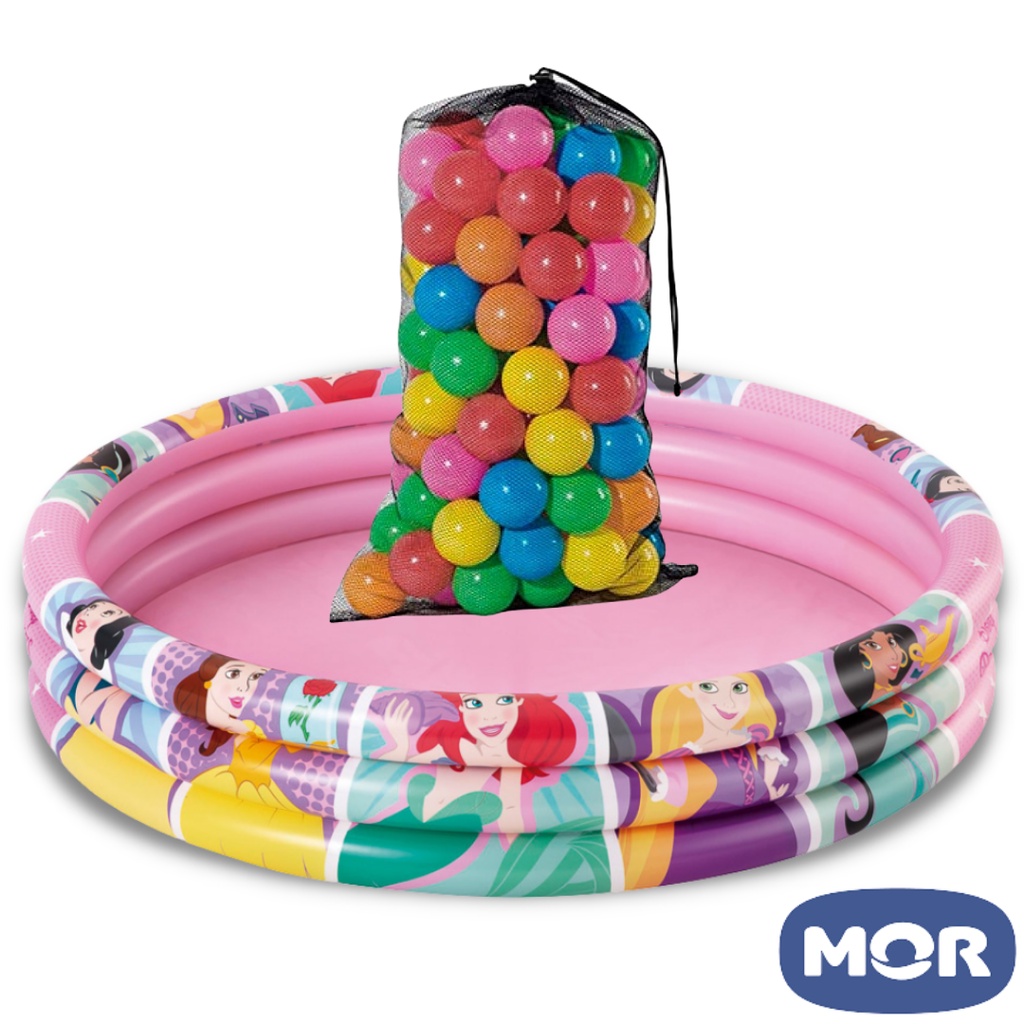 Piscina de Bolinhas Infantil Menina Princesas Disney 140 litros ...