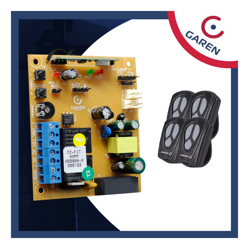 Placa Central De Comando Classic Fit Ramp + 4 Controle Garen