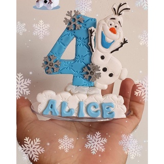 velinha aniversário de luxo frozen olaf