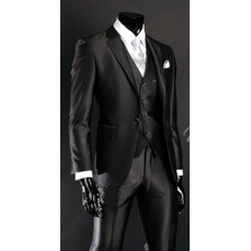 Blazer +calça+frete Preto Poliviscose Slim Fit- Brilhante Para Noivos, Executivos, Igrejas, advogados. Frete Gratis