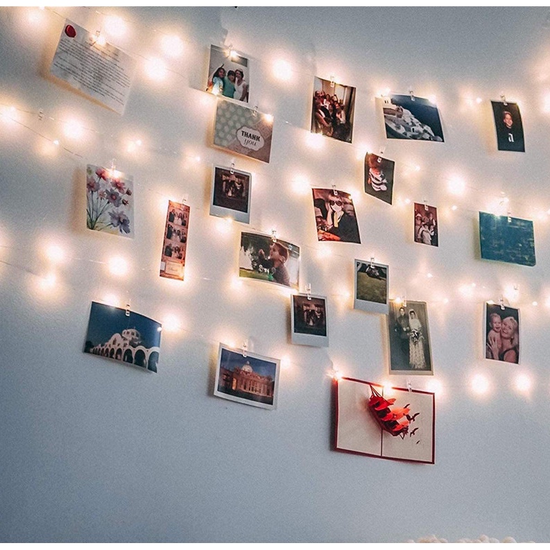 Varal Decorativo Pregador Luz Decoração P/ 10 Fotos