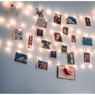 Varal Decorativo Pregador Luz Decoração P/ 10 Fotos em Oferta na Shopee