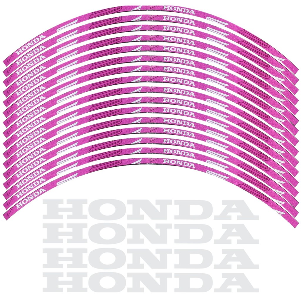 Adesivo Refletivo Rosa compativel motos Honda Para Roda Premium Universal em Oferta na Shopee