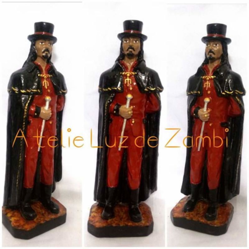 Imagem Exú Tranca Rua 20 cm da religião Umbanda / Ateliê Luz de Zambi