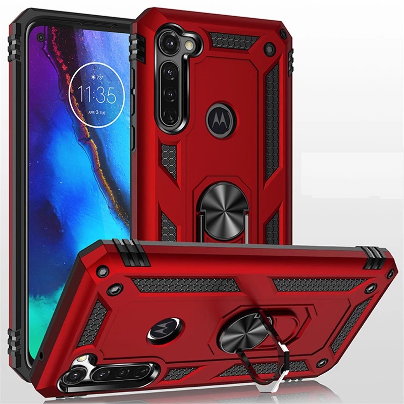 Motorola Moto One Fusion Hyper Action Vision Macro ZOOM Pro Luxury Armor Shockproof Holder Ring Stand Hybrid Thin Case Cover Mobile phone case em Oferta na Shopee