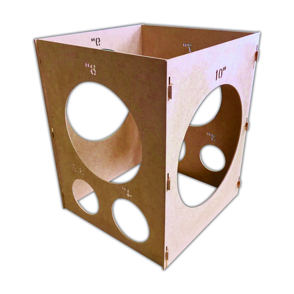 Medidor De Balões, Bexigas, Bolas Balão Mdf Medidas 3 A 10 em Oferta na Shopee