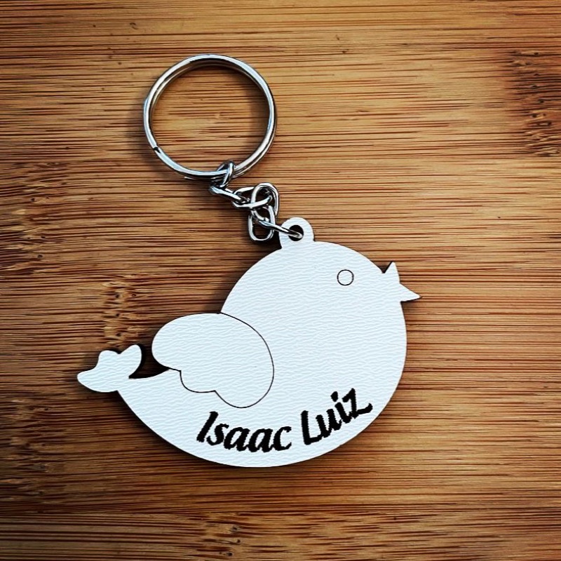 Kit de Chaveiros Passarinho Jardim Encantado Brinde Personalizado em MDF