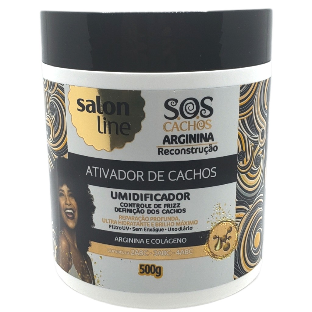Ativador De Cachos Sos Cachos Arginina Reconstrucao Salon Line 500g Shopee Brasil