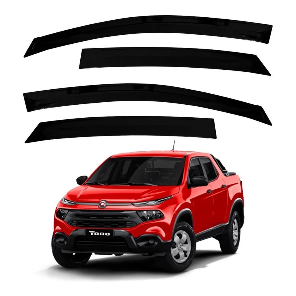 Jogo Calha de Chuva Fiat Toro 2016 a 2025 4p