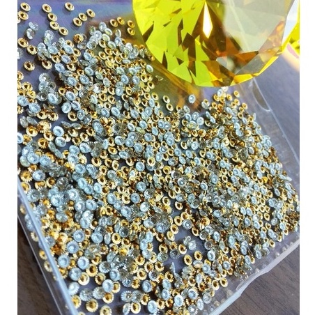 100 margarida aurora 3mm varias cores - pedrarias para adesivos e joias de unhas - nail art
