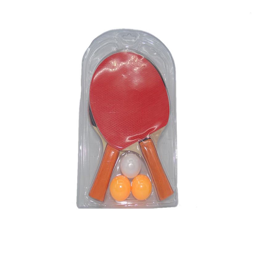 Kit Ping Pong Com 2 Raquetes Madeiras E 3 Bolinhas