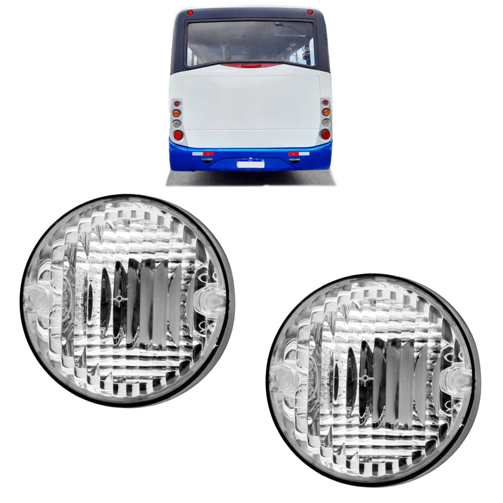 KIT 2 Lanterna Traseira Ré Ônibus Citimax Ideale Senior Citmax 9.5cm