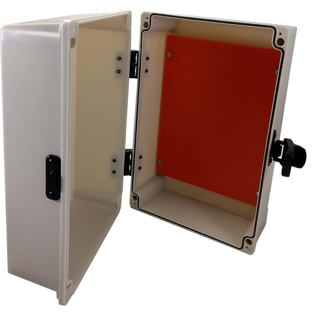 Caixa Plástica montagem quadro de painel elétrico montagem elétrica Opaca Com Dobradiça Ip65 280x180x140mm