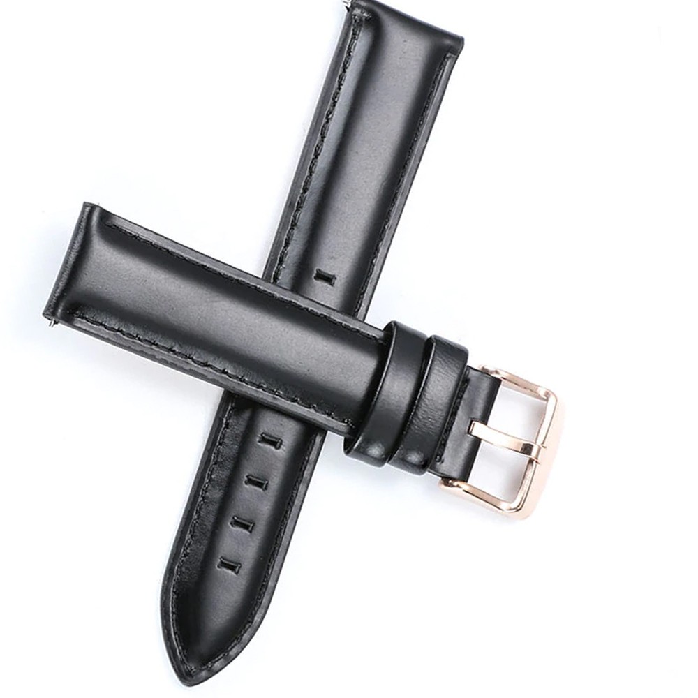 Pulseira de Couro Liso Preto para Relógio Chilli Beans Com encaixe de 22mm