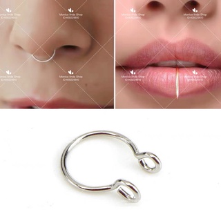 Piercing Fake Argola Septo nasal falso aço inox unissex