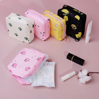 Mulheres De Mini Saco De Armazenamento/Sacos Organizador Tampon Almofada Sanitária/Portátil Cosméticos Batom Meninas Bonito Suprimentos