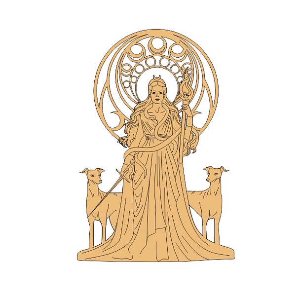 Deusa Hécate Estátua Imagem Deusa das Bruxas wicca bruxaria paganismo