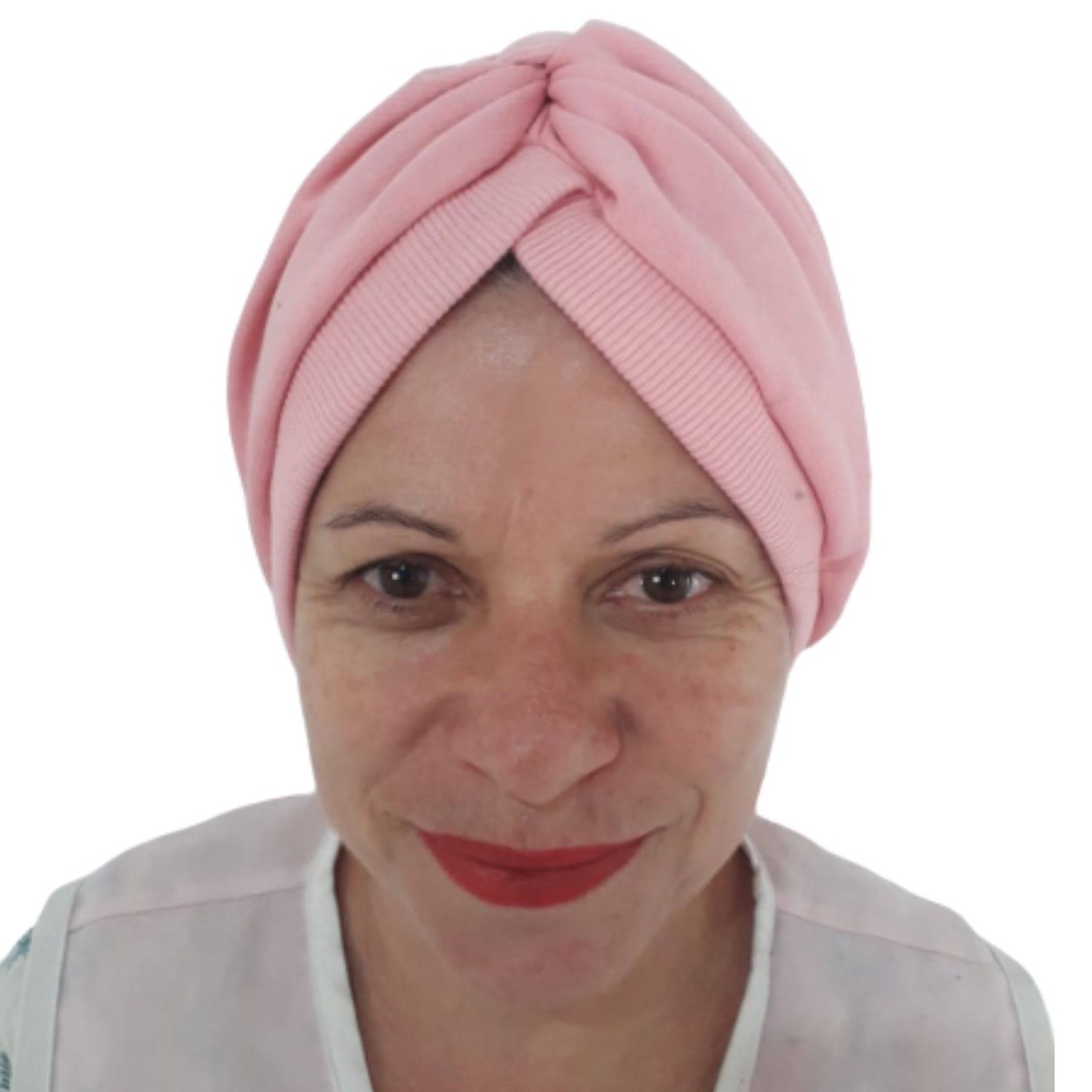 Turbante Indiano Moletom Rosa