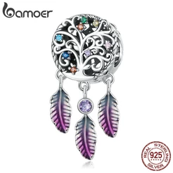 Bamoer pingente De Prata 925 Apanhador de Sonhos SCC2268