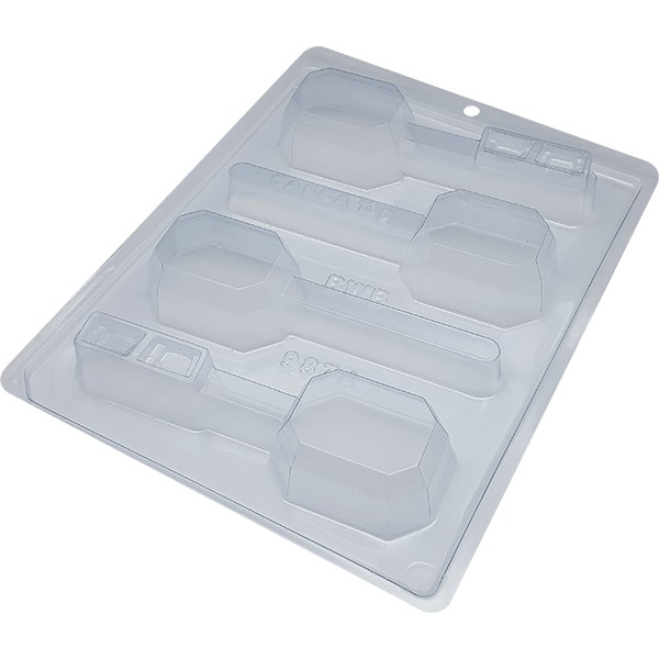 1~4 Forma bwb com silicone (3 partes) cod 9874 - Pirulito para rechear Esmeralda pirulito recheado (CHOCO) em Oferta na Shopee