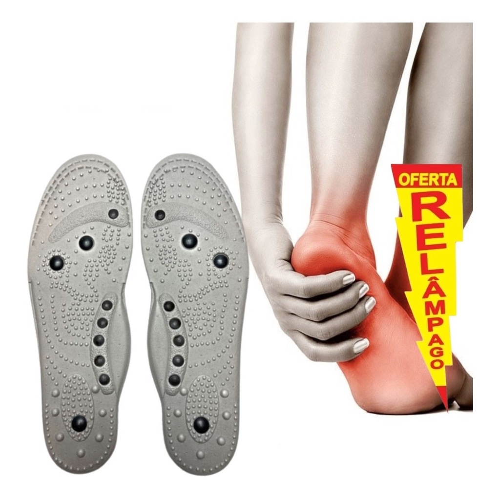 Palmilha Ortopédica Magnética Massagem Terapia Do-in Anti Dores/Stress Anatômica em Oferta na Shopee