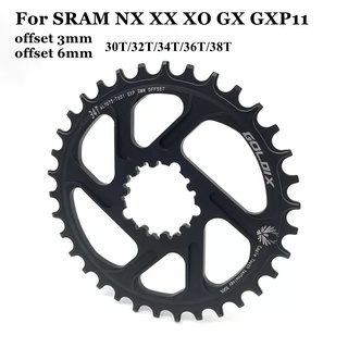 Sram  Bicicleta Mtb  coroa 6mm 3mm Offset 30 T / 32 T / 34 T / 36 T / 38 T Coroa Bicicleta Roda De Corrente Para Sram 11 / 12 S Nx Xx Xo Gxp11