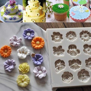 Molde De Silicone Flor Florzinhas Variadas Para Confeitaria
