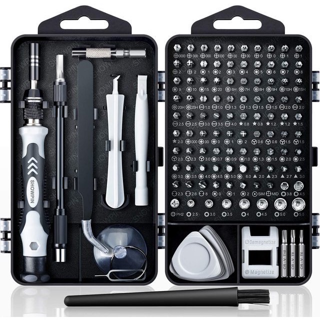 Computer Repair Kit,122 in 1 Magnetic Laptop Screwdriver Kit, Precision Screwdriver Set, Small Impact Screw Driver Set with Case