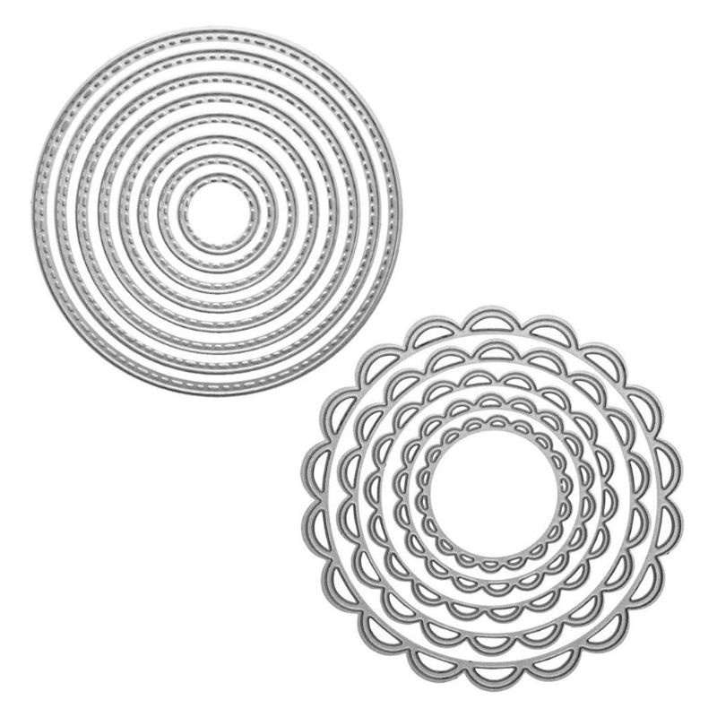 blg Laço Círculo Corte Metal Estêncil Scrapbooking Álbum Carimbo Cartão Gravação em Oferta na Shopee