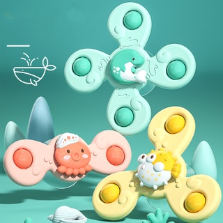 Ventosas Brinquedo Giratório Top Toy Para Bebês Alívio De Insetos Giroscópio Estresse Brinquedos Educativos De Sucção Rotativos Chocalhos De Banho