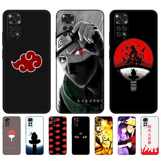 Para Xiaomi Redmi Nota 11 Pro 5G 4G 11S POCO M4 X4 4G 5G Capa Traseira Do Telefone Silicone Macio Estojo Tpu Preto Anime Naruto Minimalista