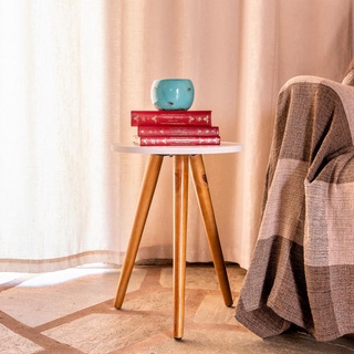 Mesinha Lateral Apoio Sala Mdf Branco 1 Un em Oferta na Shopee