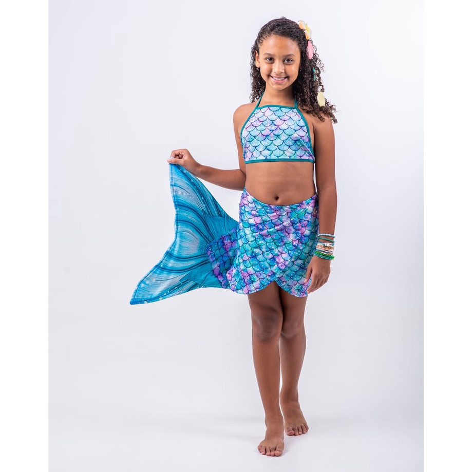 Saia de hot sale sereia infantil