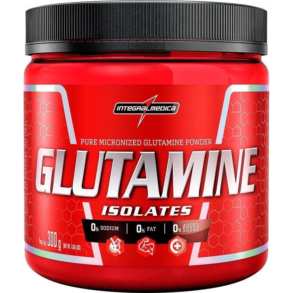 Glutamina 300g Pura Integralmedica - Glutamine Isolates 150g - Integral Medica