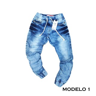 calça jogger jeans infantil