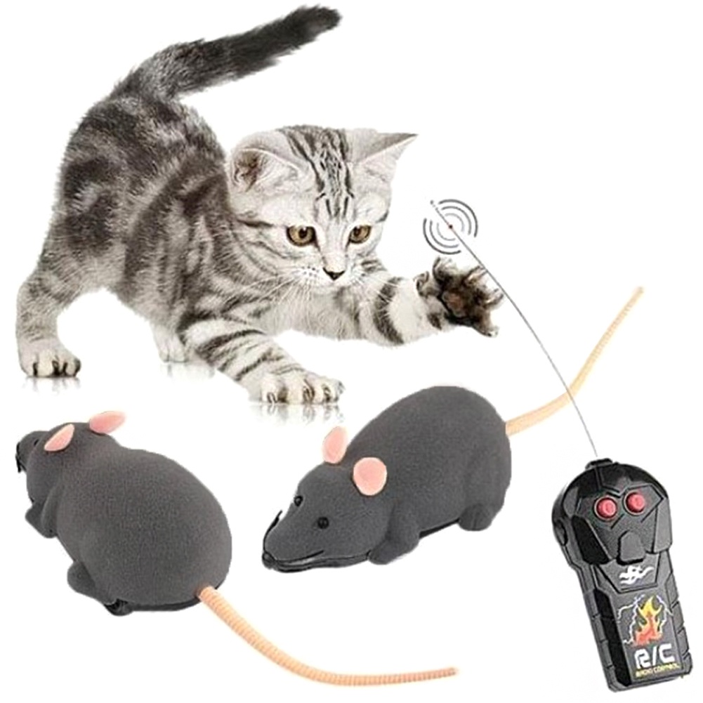 Brinquedo De Controle Remoto De Gato Mouse De Simulação Engraçada Brinquedos Elétricos Engraçados De Pet Toy Com em Oferta na Shopee