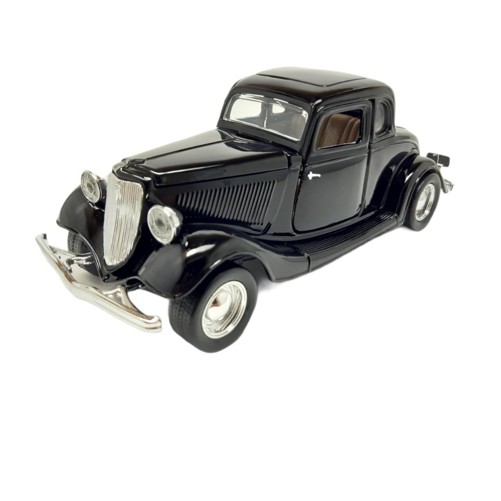 Miniatura Carro Antigo Ford 1934 Coupe Escala 1/24 Metal