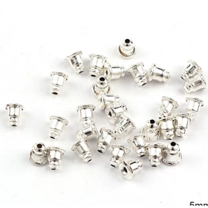 Tarracha Modelo Bala - Prata - Para Brincos - 5x6 100pçs em Oferta na Shopee