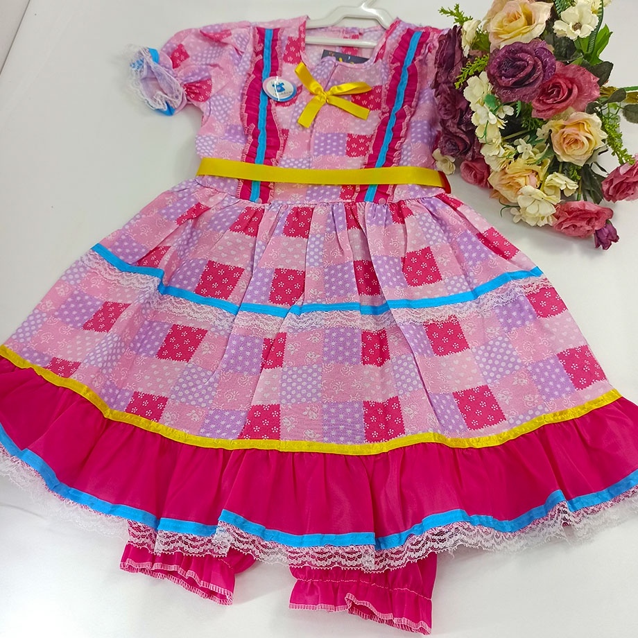 Vestido caipira hot sale infantil barato