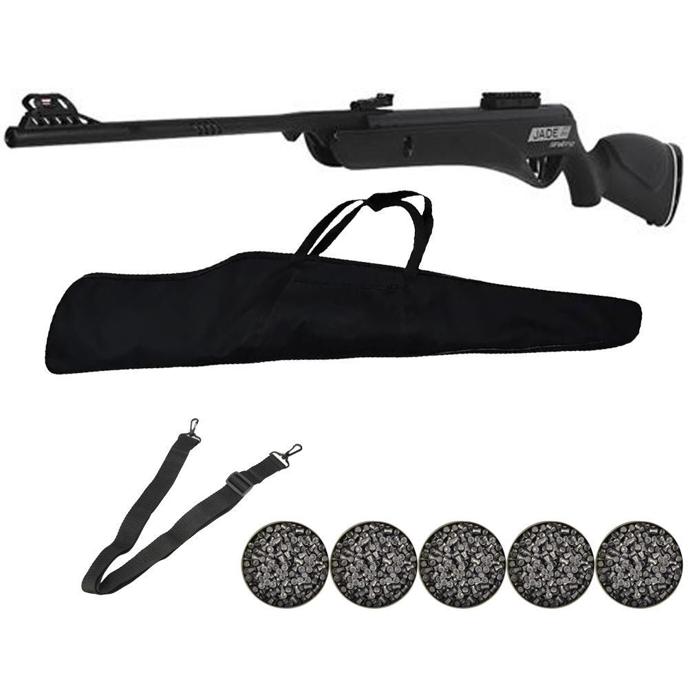 Carabina de Pressão Jade Pro Nitro Preta 4.5mm - CBC + 5 Chumbo + Capa + Bandoleira em Oferta na Shopee