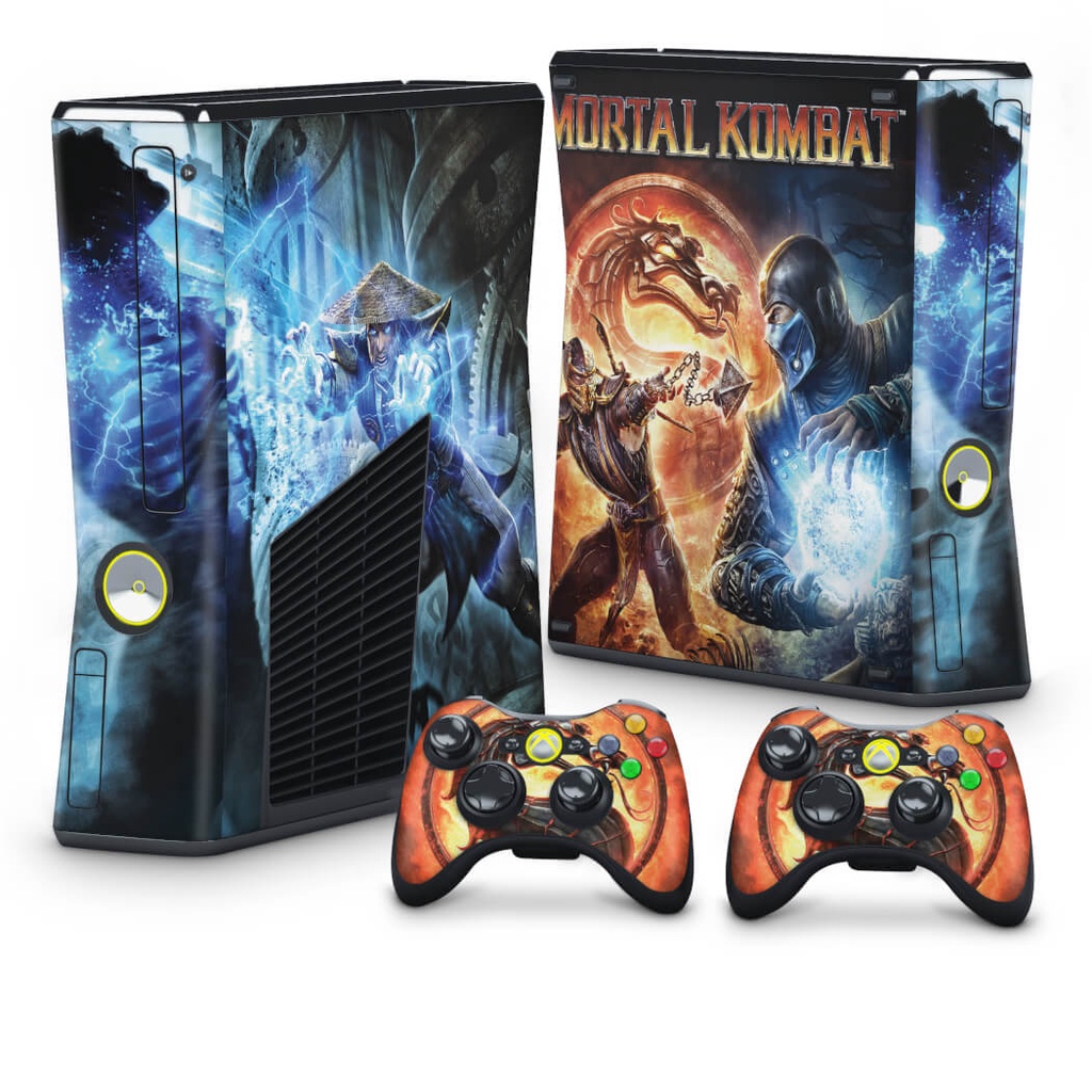 Skin Xbox 360 Slim Adesivo - Mortal Kombat