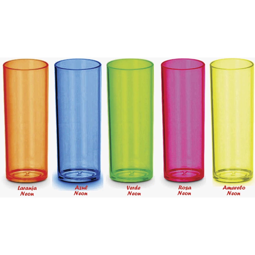 140 copos neon sem personalizar