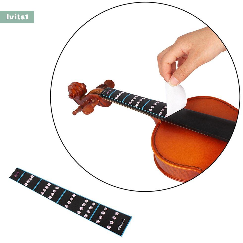 ouying1418 1Pcs 4/4 Scale Violin Finger Guide Label Stickers Note Chart Black 