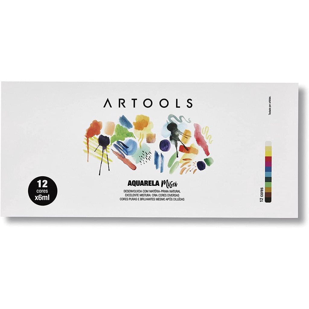Aquarela Misci 12 Cores 6ml Artools