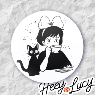 Botton Kiki And Jiji Lineart - Broche Alfinete 3,8cm