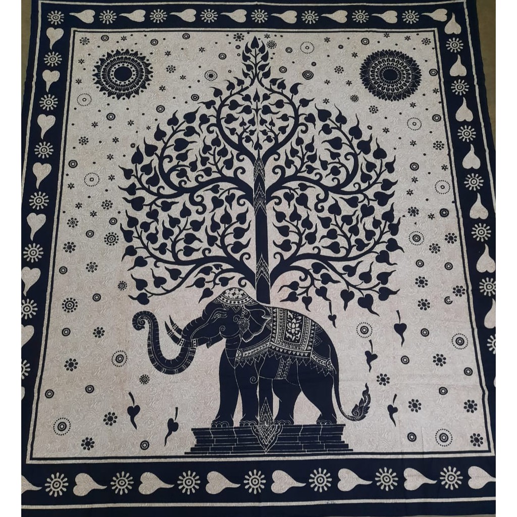 Manta Indiana Elefante Árvore da Vida
